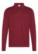 Thumbnail Polo en coton bordeaux uni coupe ajustée et un col à revers boutonné