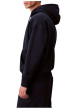 Thumbnail Sweat en coton mélangé marine uni coupe ajustée col à capuche - Image 5
