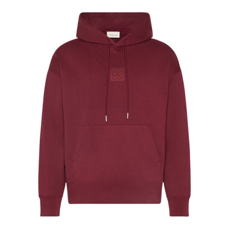 Sweat en coton mélangé bordeaux uni coupe...