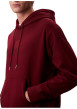 Thumbnail Sweat en coton mélangé bordeaux uni coupe ajustée col à capuche - Image 5