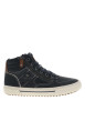 Thumbnail Sneakers bleu marine à talon plat avec des lacets et un zip latéral - Image 2