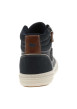 Thumbnail Sneakers bleu marine à talon plat avec des lacets et un zip latéral - Image 12