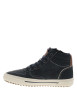 Thumbnail Sneakers bleu marine à talon plat avec des lacets et un zip latéral - Image 8