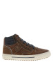 Thumbnail Sneakers brunes à talon plat avec des lacets et un zip latéral