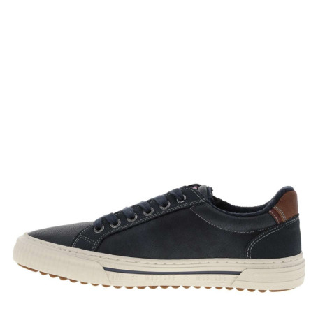 Tennis bleu marine à talon plat avec des lacets...