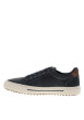 Thumbnail Tennis bleu marine à talon plat avec des lacets et un zip latéral