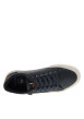 Thumbnail Tennis bleu marine à talon plat avec des lacets et un zip latéral - Image 4