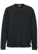 Thumbnail Pull en coton anthracite en maille effet gaufrée pourvu d'une coupe droite