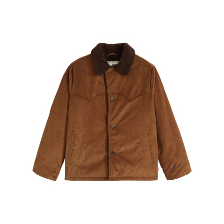 Blouson en coton camel pourvu d'un toucher doux...