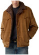 Thumbnail Blouson en coton camel pourvu d'un toucher doux effet velours - Image 2