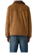 Thumbnail Blouson en coton camel pourvu d'un toucher doux effet velours - Image 3