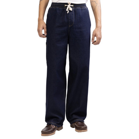 Jean en coton bleu indigo uni avec une coupe...