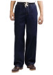 Thumbnail Jean en coton bleu indigo uni avec une coupe ample et une taille élastiquée