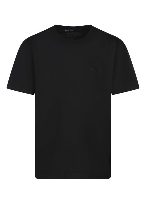 Lot de 2 T-shirts noirs uni avec une coupe droite et un col rond