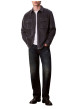 Thumbnail Chemise en coton bleu gris en velours avec une coupe droite et un col à revers - Image 5