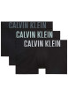 Thumbnail Lot de 3 boxers en coton noirs unis avec logo imprimé sur la taille