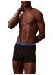 Thumbnail Lot de 3 boxers en coton noirs unis avec bandes élastiquées multicolores - Image 2