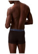Thumbnail Lot de 3 boxers en coton noirs unis avec bandes élastiquées multicolores - Image 3