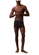 Thumbnail Lot de 3 boxers en coton noirs unis avec bandes élastiquées multicolores - Image 6