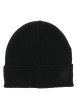 Thumbnail Bonnet noir uni en maille fine avec logo en relief sur le revers - Image 2