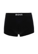 Thumbnail Lot de 3 boxers noirs et blancs en coton avec logo blanc imprimé