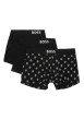 Thumbnail Lot de 3 boxers noirs et blancs en coton avec logo blanc imprimé - Image 3