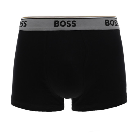 Lot de 3 boxers noirs bicolores en coton avec...
