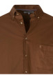 Thumbnail Chemise en coton marron effet velours à coupe droite avec un col à rabats - Image 3