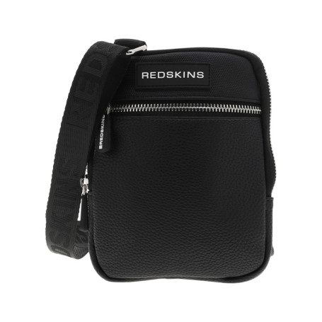Sacoche noire unie en simili cuir avec logos...
