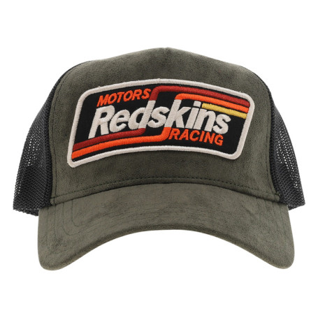 Casquette kaki en bi-matière avec fermeture...