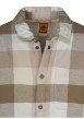 Thumbnail Surchemise en coton beige à carreaux avec une coupe droite et un col à rabats - Image 3