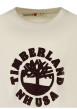 Thumbnail T-shirt en coton écru à coupe droite avec un col rond et logo sur la poitrine - Image 3