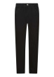 Thumbnail Jean en coton noir uni coupe slim avec des poches façon cargo