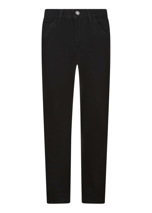 Jean en coton noir uni coupe slim avec des poches façon cargo