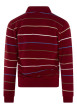 Thumbnail Sweat rouge rayé coupe ajustée col camionneur avec une poche raglan zippée - Image 2