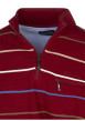 Thumbnail Sweat rouge rayé coupe ajustée col camionneur avec une poche raglan zippée - Image 3