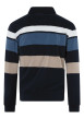 Thumbnail Polo marine rayé coupe ajustée col polo et à manches longues - Image 2