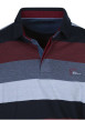 Thumbnail Sweat bordeaux rayé coupe ajustée col polo avec un logo brodé - Image 3