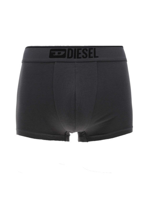 Lot de 3 boxers en coton noirs et gris unis avec logo imprimé