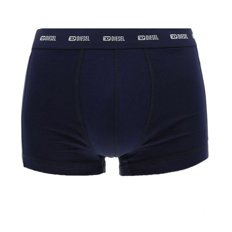 Diesel - Lot De 3 Boxers En Coton Marine Et Noir Unis Avec Un Imprimé Camouflage - Marine Et Noir