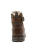 Thumbnail Bottines brunes à talon décroché bas avec un zip et des lacets ronds - Image 6