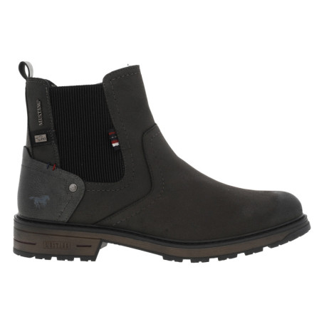Boots charbon à talon décroché bas avec un zip...