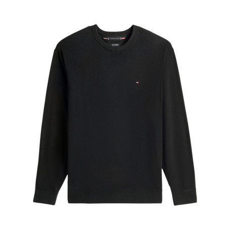 Pull Grande Taille en coton noir uni avec une...