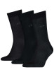 Thumbnail Lot de 3 paires de chaussettes hautes en coton mélangé noires unies