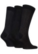Thumbnail Lot de 3 paires de chaussettes hautes en coton mélangé noires unies - Image 2