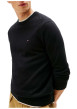 Thumbnail Pull en coton noir uni avec une coupe droite et un col rond - Image 5