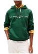 Thumbnail Sweat en coton mélangé vert avec une coupe droite et un col à capuche - Image 4