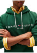 Thumbnail Sweat en coton mélangé vert avec une coupe droite et un col à capuche - Image 5