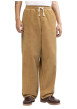 Thumbnail Pantalon jogging en coton camel uni en velours avec une coupe ample