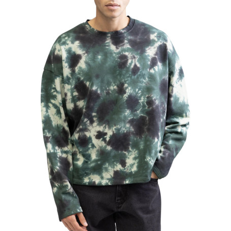 Sweat en coton sapin imprimé avec une coupe...